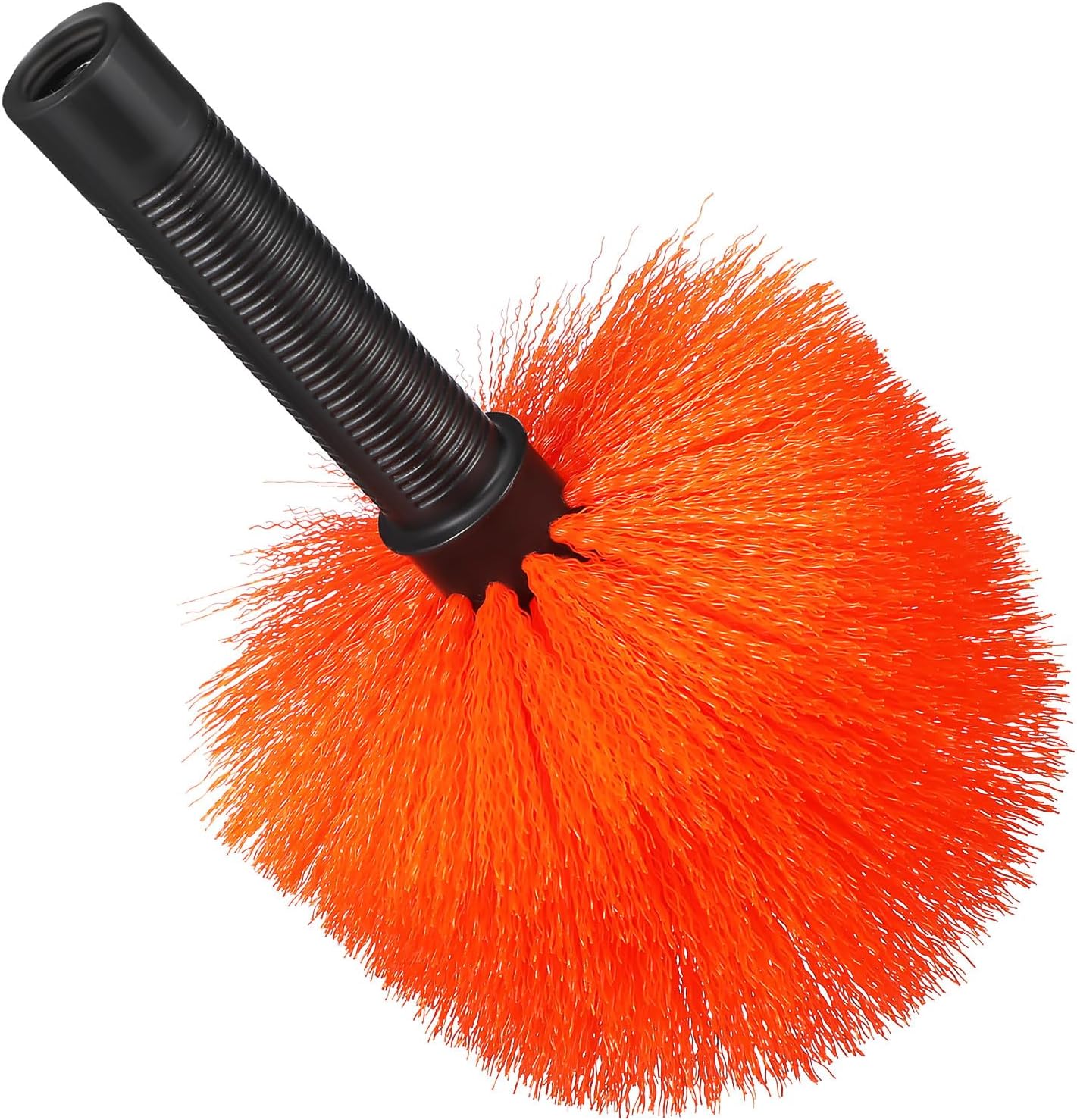 Cobweb Duster Head Spiderweb Brush Handheld Web Remover with Orange Bristles for Indoor Ceiling and Wall Dusting