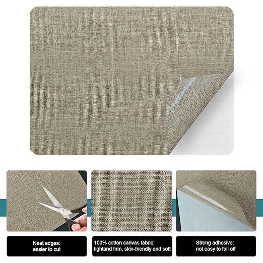 J.CARP 2Pcs Linen Repair Patches, Large Self-Adhesive Fabric Patch - Image 3