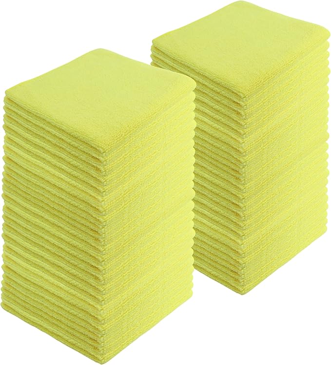 Microfiber Cleaning Cloths, 48 Pack, All-Purpose, Highly Absorbent, Washable by JDHomease