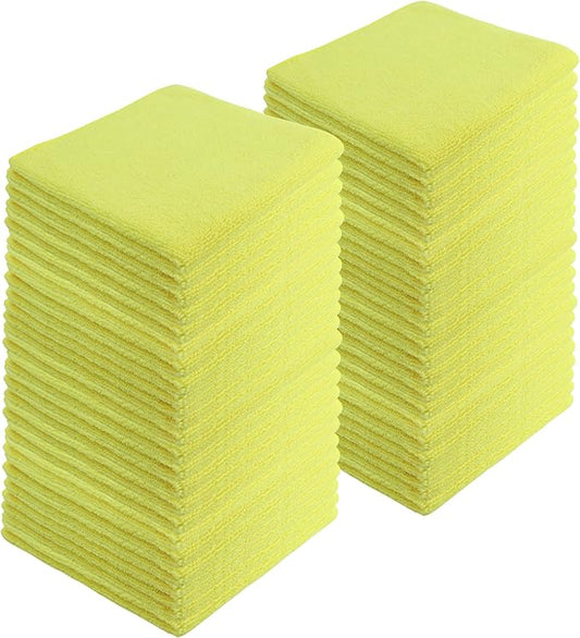 Microfiber Cleaning Cloths, 48 Pack, All-Purpose, Highly Absorbent, Washable by JDHomease
