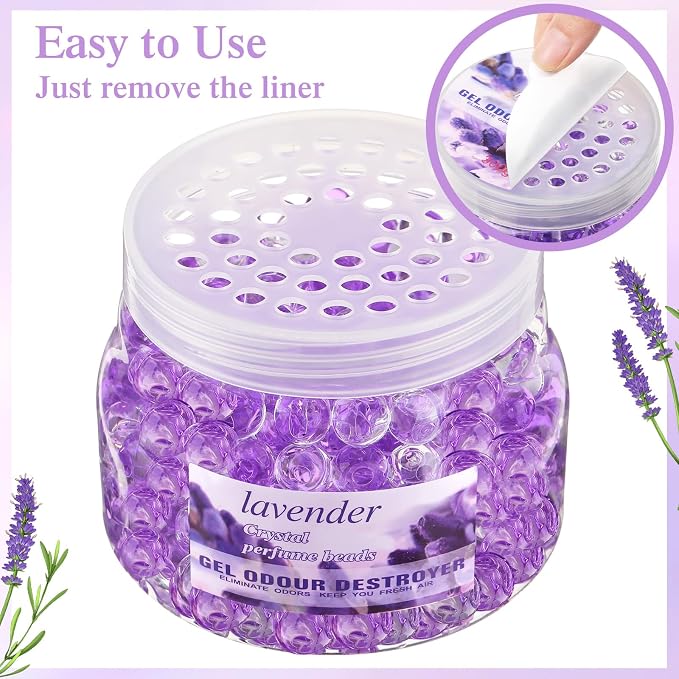 Timgle 12 Pack Odor Eliminator Gel Beads Bulk 10 Ounces Air Freshener Gel Beads - Image 2