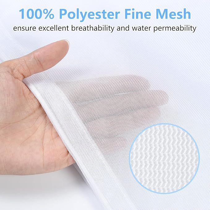OTraki 16 x20 Inch Small Laundry Bags 2PCS Fine Mesh Washing Bag Drawstring - Image 2