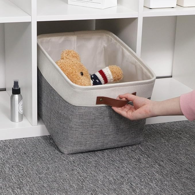 HNZIGE Fabric Storage Baskets for Shelves Large Collapsible Storage Baskets for - Image 4