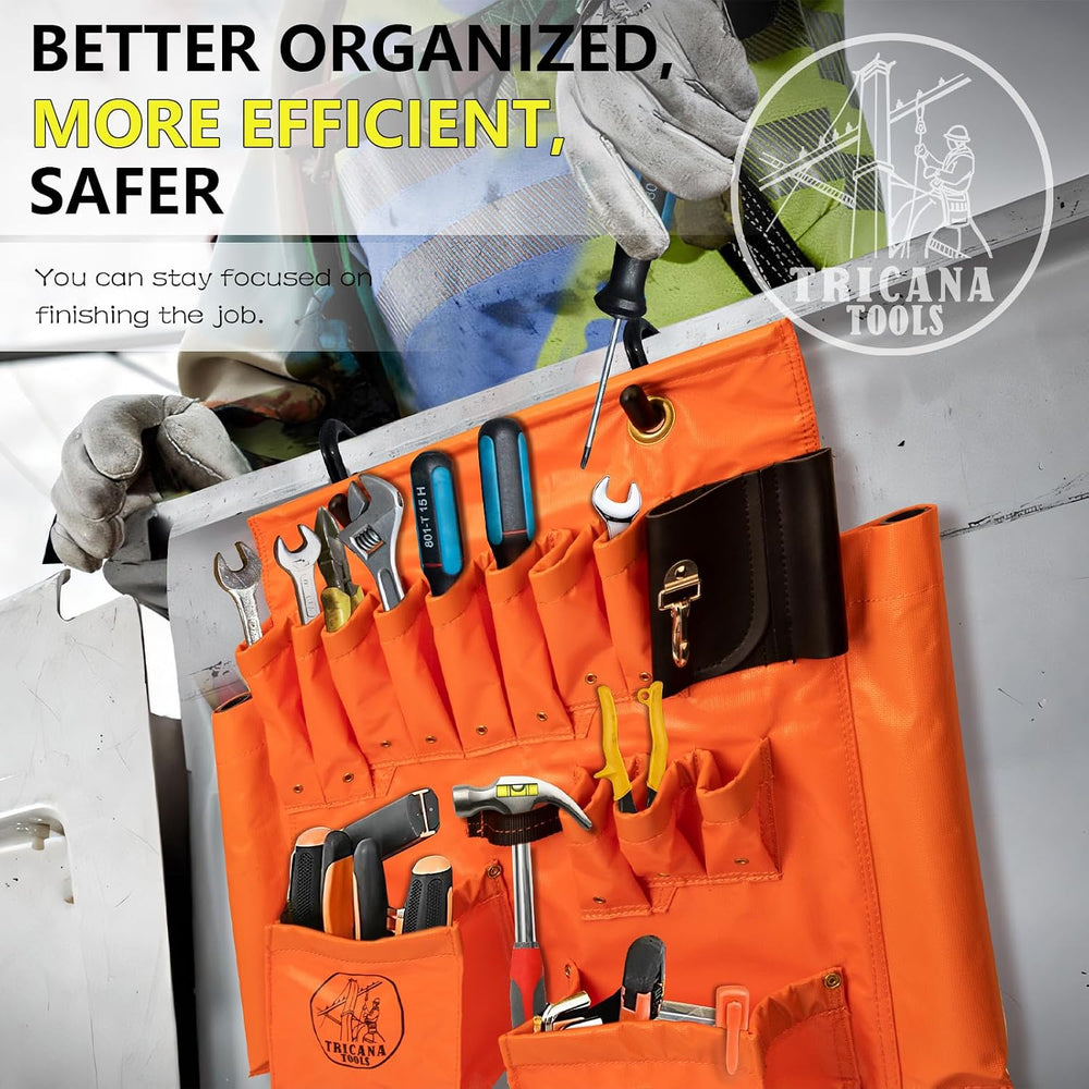 Lineman Tool Board, Aerial Apron, Bucket Truck Tools Organizer with Over 16 P...