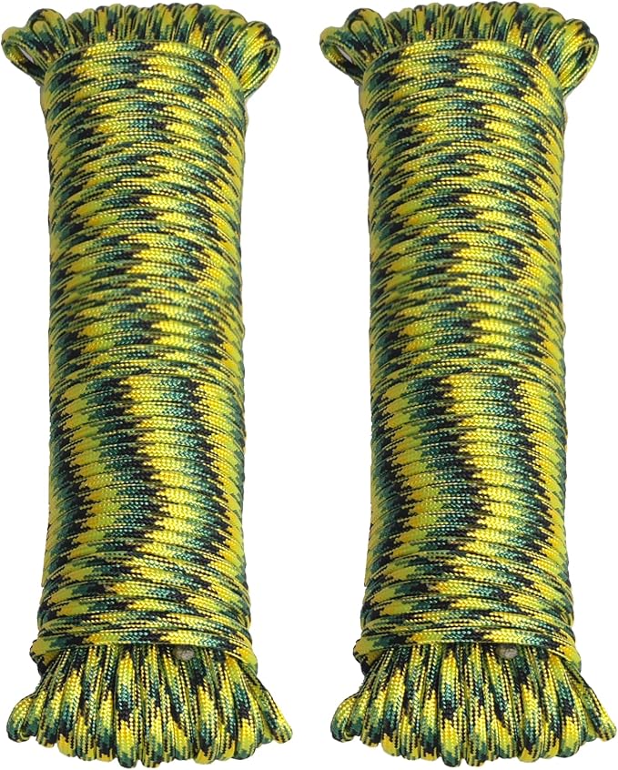 Braid 7 Strand Outdoor Survival Paracord Polyester Rope Nylon Rope Mix Thick by GIAHAND