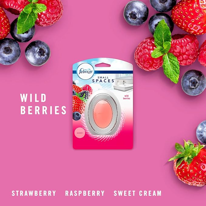 Febreze Small Spaces Air Freshener, Wild Berries, Odor Eliminator - Image 7