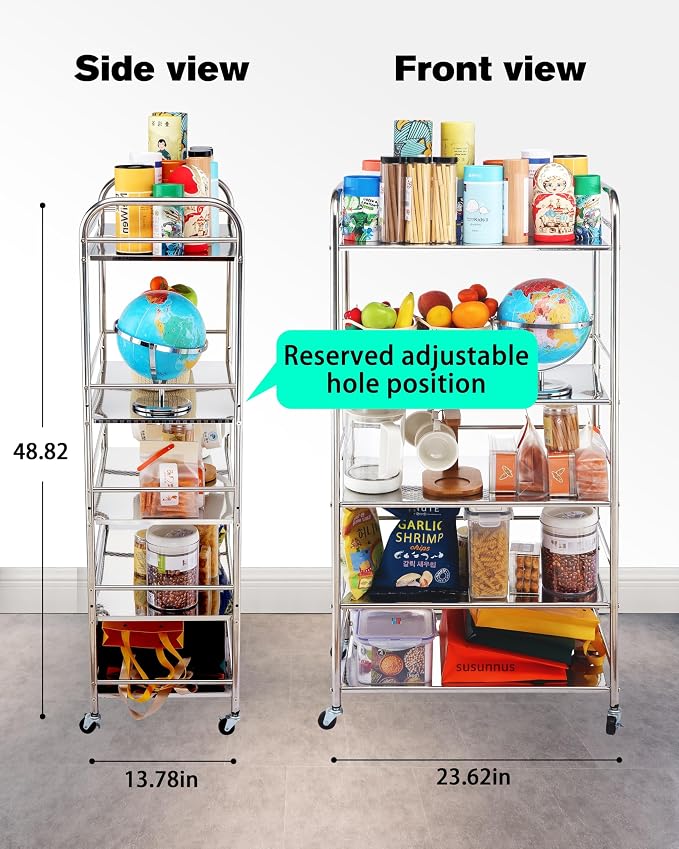 susunnus Stainless Steel Cart - Image 6