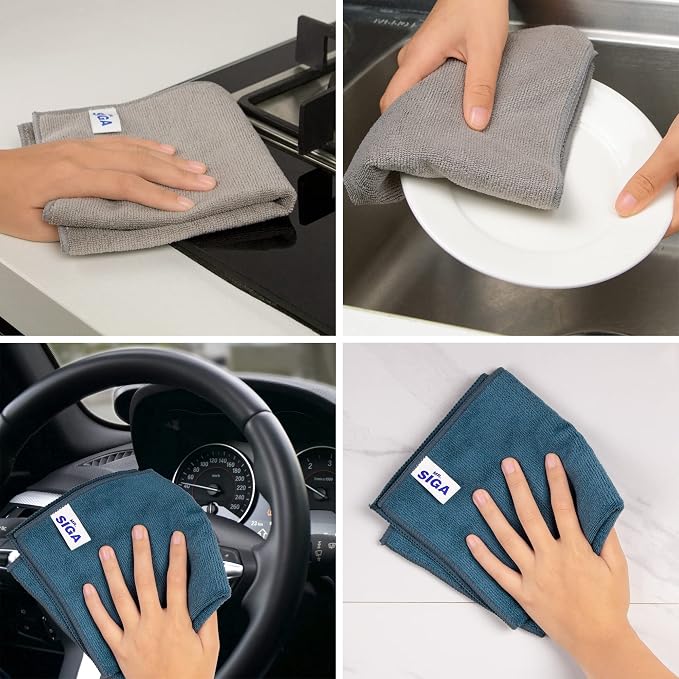 MR.SIGA Microfiber Cleaning Cloth, Size: 13.8" x 15.7" - Image 4