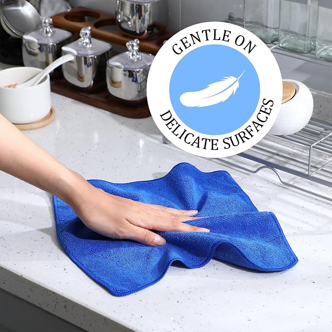 Tanlade Microfiber Cleaning Cloth Cleaning Rags Reasonable Kitchen Towels - Image 5