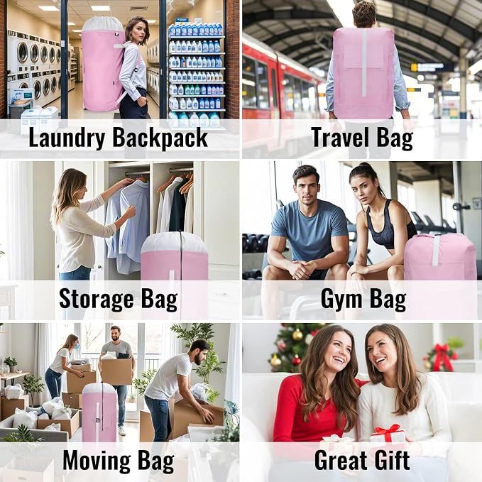 Laundry Bag Backpack, 125L Extra Large Travel - Image 7