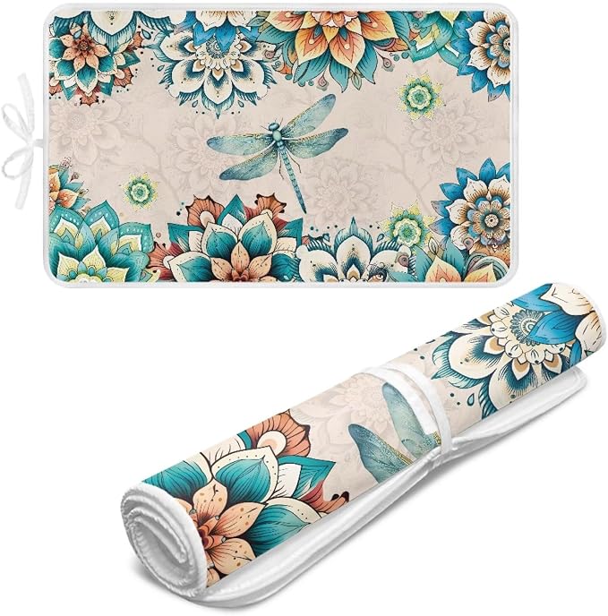 Bohemian Folding Ironing Mat Heat and Steam Resistant Dragonfly Ironing Pad 32 by Unknown