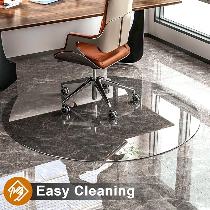 GLSLAND Round Tempered Glass Floor Mat - Image 6