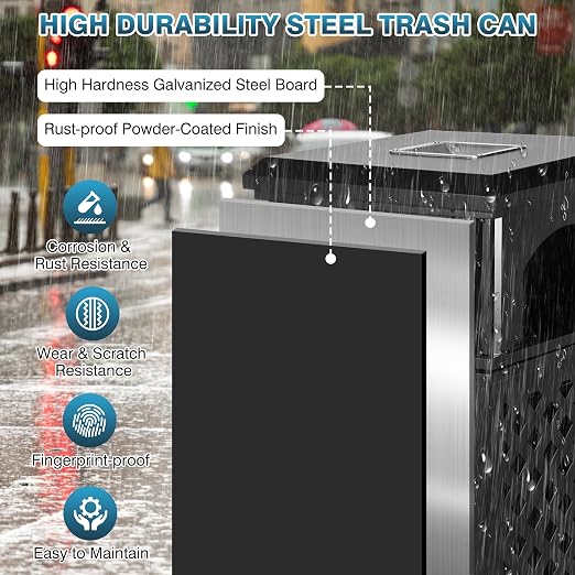IRONWALLS Indoor/Outdoor Trash Can - Image 3