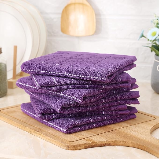 Homaxy 100% Cotton Terry Kitchen Dish Cloths, Ultra Soft and Absorbent Dish - Image 8