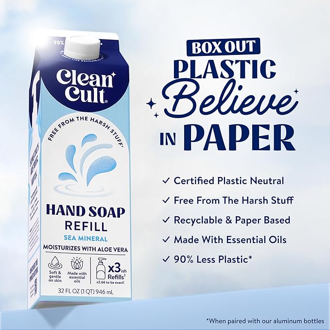 Cleancult - Liquid Hand Soap Refills - Sea Minerals - Gentle On Sensitive Skin - Image 2