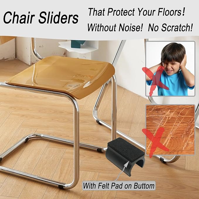 Rectangle U Shaped Chair Leg Tips Cap - Image 4