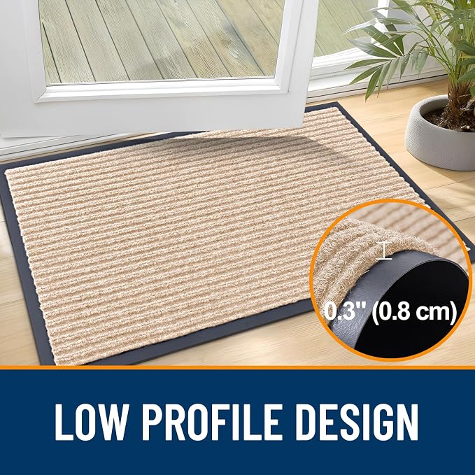 OLANLY Front Door Mat Indoor Outdoor Entrance, Waterproof Heavy Duty Doormat - Image 4