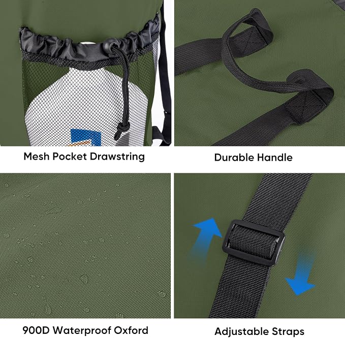 BALEINE 120L Laundry Bag Backpack, 900D Oxford Fabric Large Travel Laundry Bags - Image 4