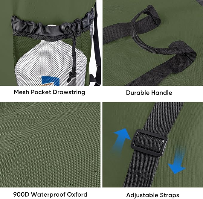 BALEINE 150L Laundry Bag Backpack, 900D Oxford Fabric Large Travel Laundry Bags - Image 4