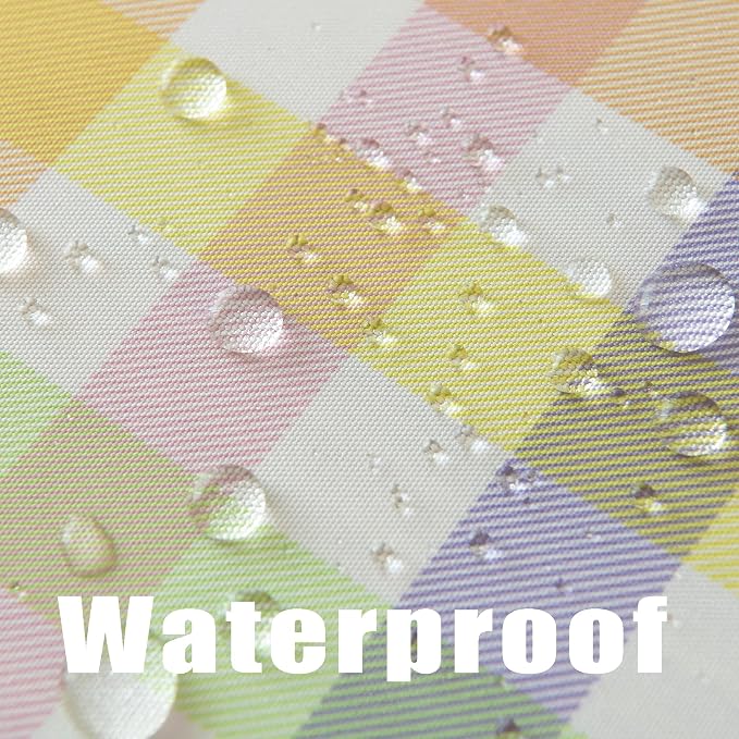Waterproof Plaid Easter Tablecloth Fabric - Image 4