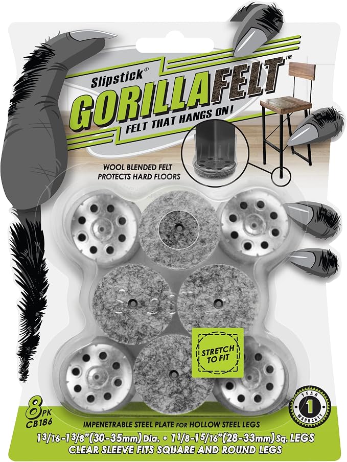 Slipstick GorillaFelt Chair Leg Floor Protectors by Slipstick