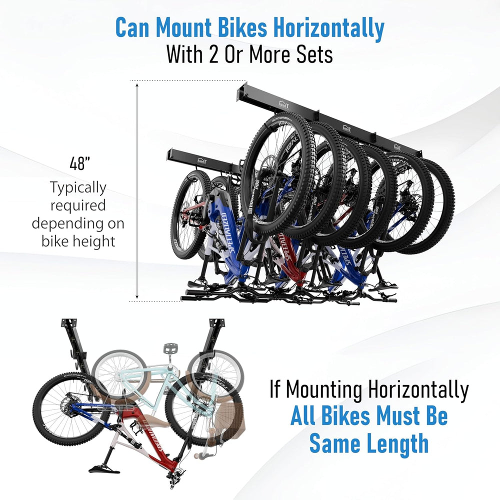 USA Based Ceiling Bike Rack Garage Storage Mount, Bicycle Hanger For Up To 6 ...