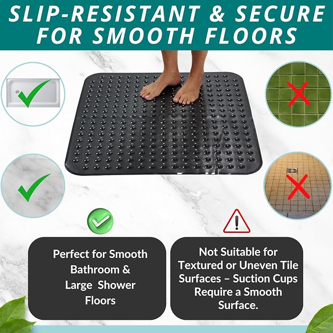 ENKOSI Extra Large Square Non Slip Shower Mat - Image 5