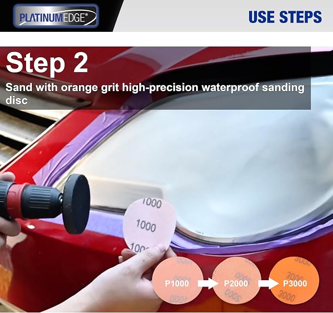 PLATINUMEDGE Car Headlight Restoration Kit, 3 inch Car Headlights Lens - Image 4