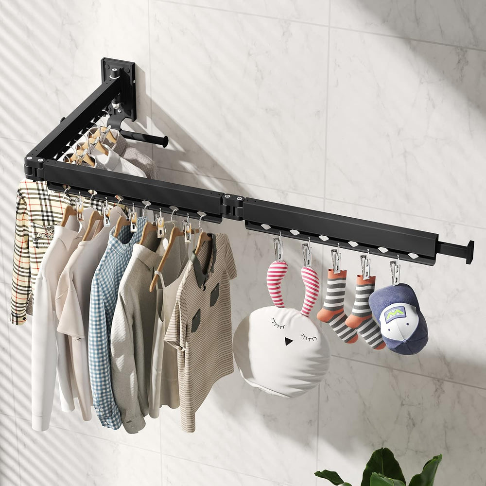 BOQORAD Clothes Drying Rack,Wall Mounted Laundry Rack,Drying Rack Clothing,La...