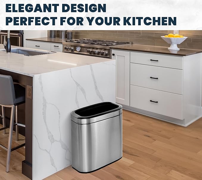 Alpine Stainless Steel Open Top Trash Can 5 Gallon - 20L Garbage Can - Image 7