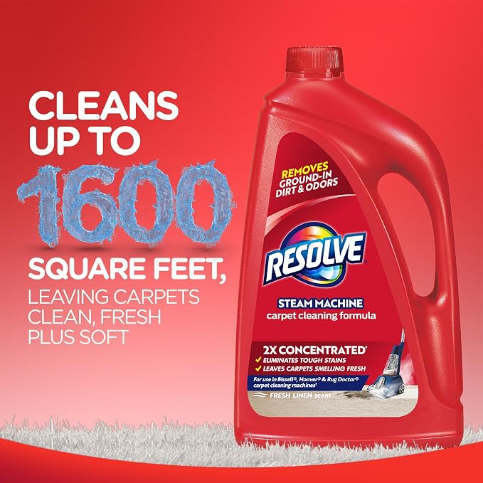 Resolve Steam Carpet Cleaner Solution Shampoo, 60 fl oz, 2X Concentrate - Image 5