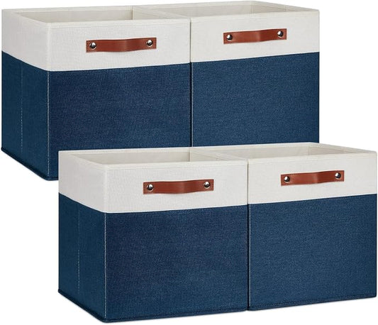 DULLEMELO 13 inch Cube Storage Bins, Gift Baskets Empty by DULLEMELO