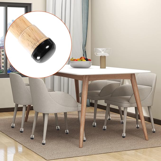 Ezprotekt 24 Pcs Extra Small Clear Chair Leg Sliders - Image 6