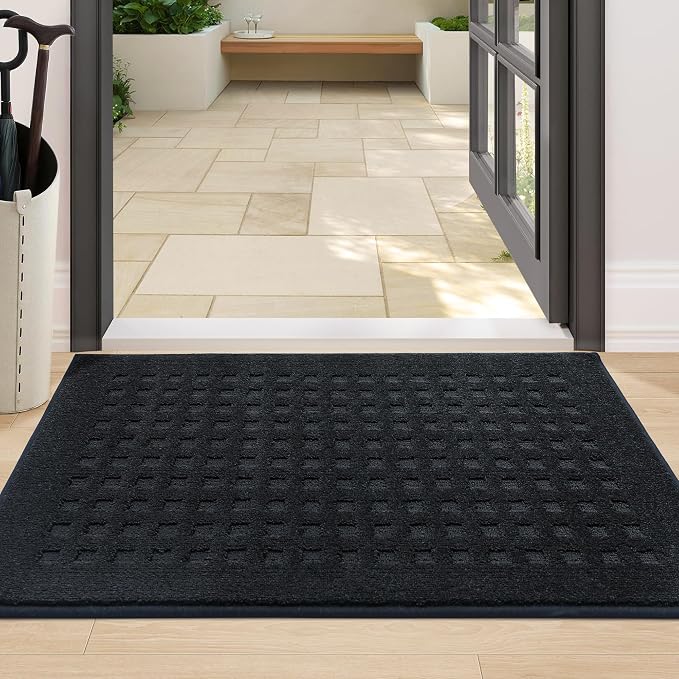 BEQHAUSE Waffle Door Mats Indoor 24"x36", Dog Mat by BEQHAUSE