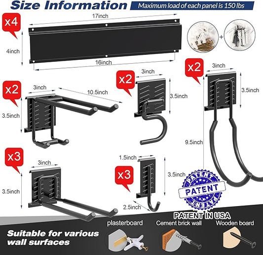 Garage Tool Storage Rack, Heavy Duty Garage Storage Organizer Rack System Wall - Image 2