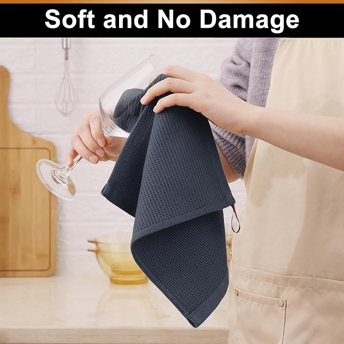 Homaxy 100% Cotton Waffle Weave Dish Cloths - Image 3