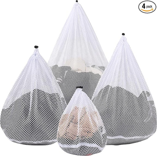 4Pcs Mesh Laundry Bags Washing Machine Mesh Wash Bags by OKAKA