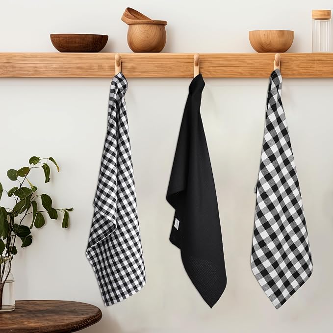 Kitchen Towels Set of 6 Soft Premium Cotton Highly Absorbent Dish Towels 18x28 - Image 3