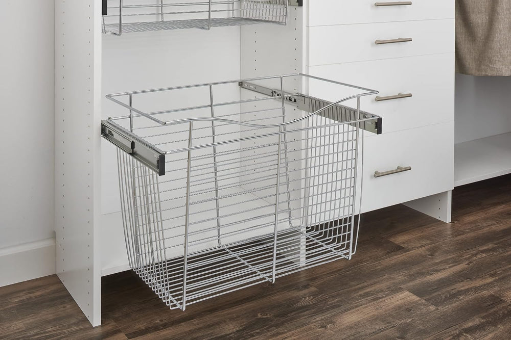 REV-A-SHELF Chrome 18" Wire Pullout Basket for 14" Deep Closet - 18...