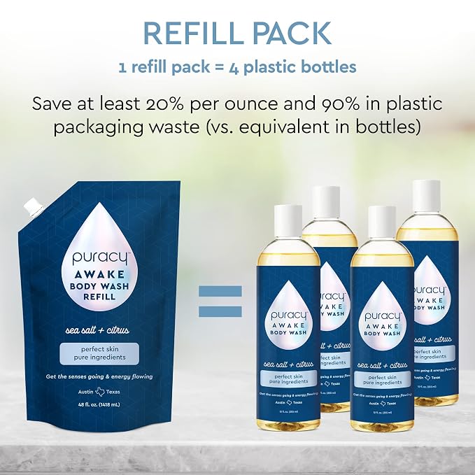 Puracy Body Wash, Natural Body Wash, 98.6% Pure Plant Ingredients, Moisturizing - Image 3