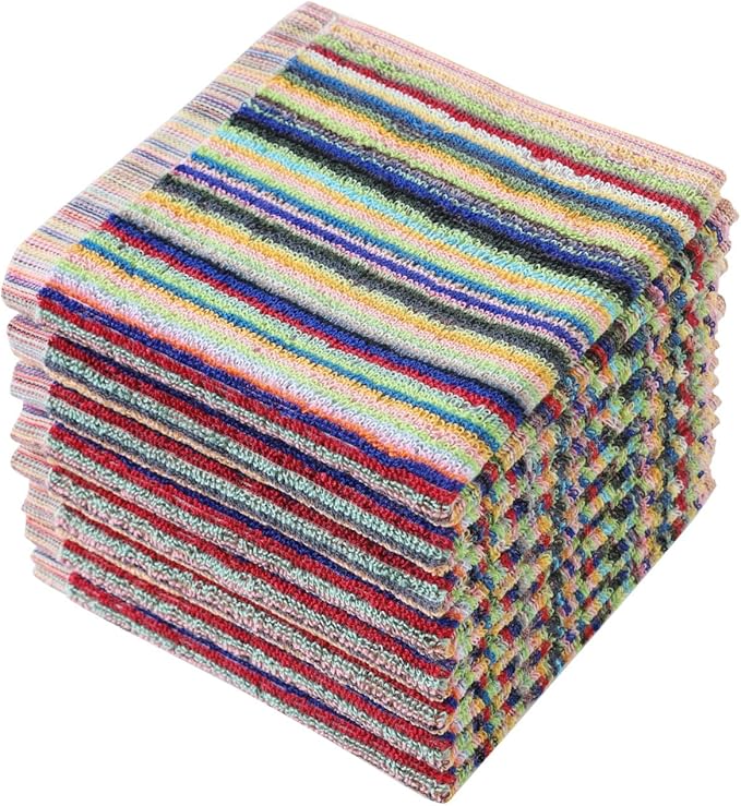 Oeleky Kitchen Dishcloths for Washing Dishes, Ultra Absorbent Dish Rags by OELEKY