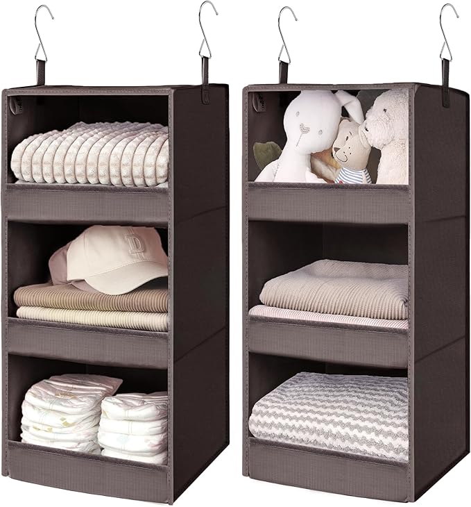 GRANNY SAYS 3 Shelf Hanging Closet Organizers and Storage, Collapsible Closet by GRANNYSAYS