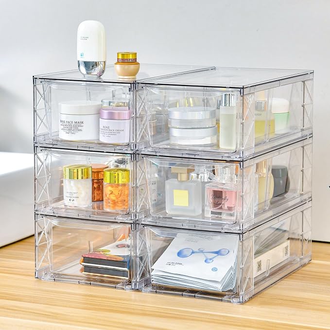Plastic Drawers Storage, Acrylic Storage Bins - Image 2