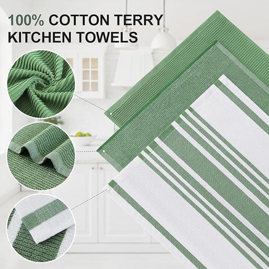 Homaxy Premium Kitchen Towels, Large Cotton 380 GSM Kitchen Hand Towels - Image 2