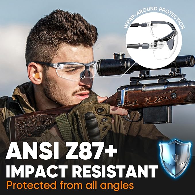 TICONN Anti-Fog Safety Glasses for Men and Women, ANSI Z87.1 Scratch Proof Eye - Image 2