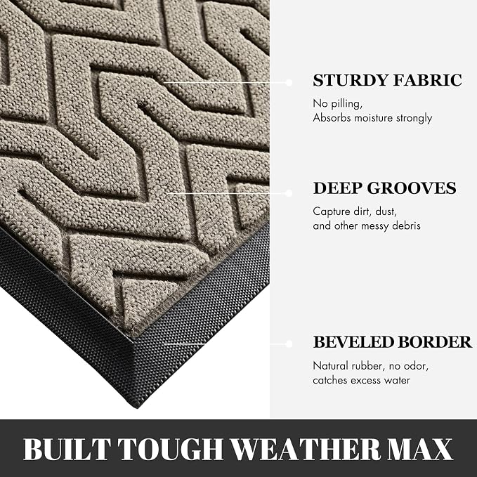 Yimobra Large Door Mat Outside Entrance 47x24, Waterproof Heavy Duty Outdoor - Image 4