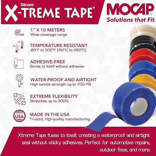 X-Treme Tape MOCAP Heavy Duty Electrical Tape, Self-Fusing Silicone Rubber - Image 2