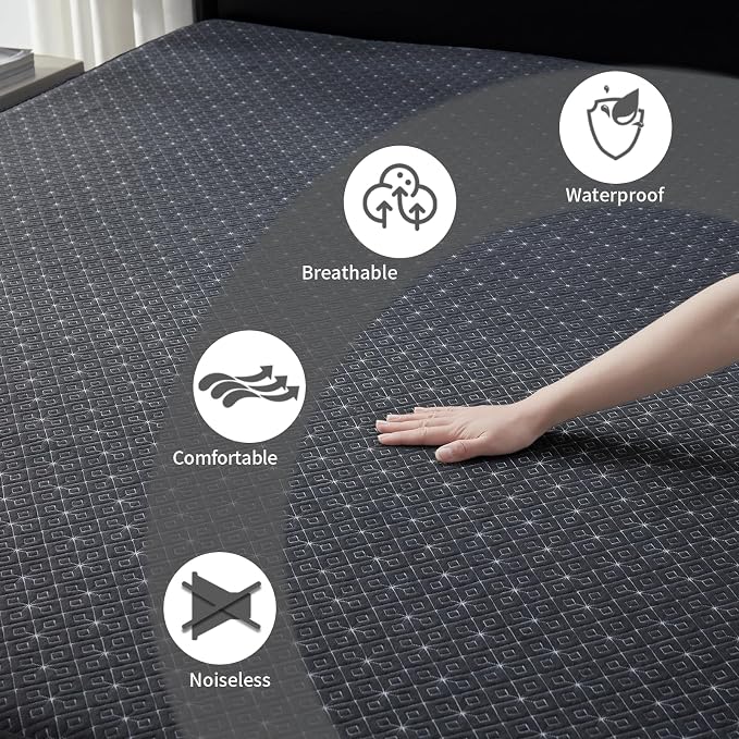 BEDLORE Queen Mattress Protector, Waterproof Noiseless Mattress Cover - Image 2