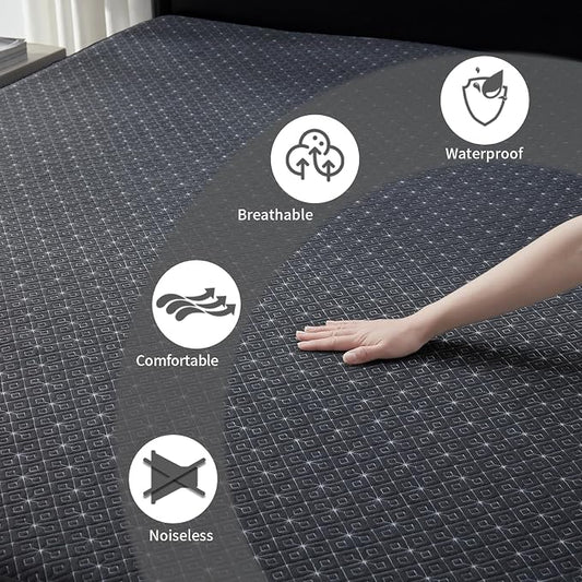 BEDLORE Full Size Mattress Protector, Waterproof Noiseless Mattress Cover - Image 2