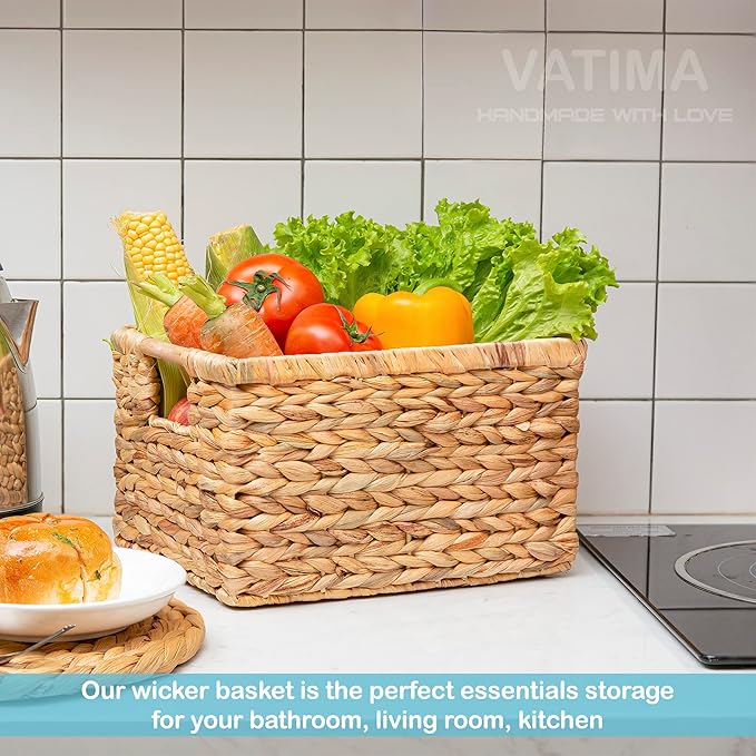 Natural Water Hyacinth storage basket - Image 5